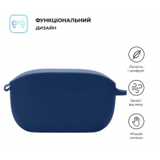 Чехол ArmorStandart TPU Silicone для кейса наушников JBL Wave Buds Dark Blue (ARM79916)