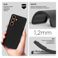 Чехол накладка TPU ArmorStandart Matte Slim Fit для Samsung S25 Plus Camera cover Black (ARM81569)