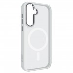 Чехол накладка ArmorStandart TPU Unit MagSafe для Samsung S25 Plus Matte Clear Silver (ARM82264)