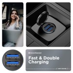 Автомобильное зарядное устройство ArmorStandart 2USB 36W 2.4A QC3.0 Grey + кабель USB-Lightning (ARM82458)