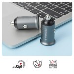 Автомобильное зарядное устройство ArmorStandart 2USB 36W 2.4A QC3.0 Grey + кабель USB-Lightning (ARM82458)