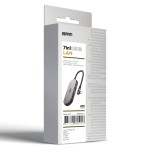 USB HUB ArmorStandart 2USB 1Type-C 90-degree Type-C-HDMI-RJ45-SD-TF-USB Grey (ARM82515)