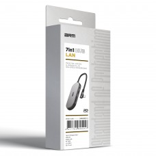USB HUB ArmorStandart 2USB 1Type-C 90-degree Type-C-HDMI-RJ45-SD-TF-USB Grey (ARM82515)