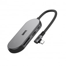 USB HUB ArmorStandart 2USB 1Type-C 90-degree Type-C-HDMI-RJ45-SD-TF-USB Grey (ARM82515)
