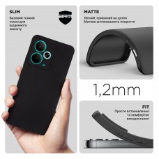 Чехол накладка TPU Armorstandart Matte Slim Fit для Realme 14T Camera cover Black (ARM83895)