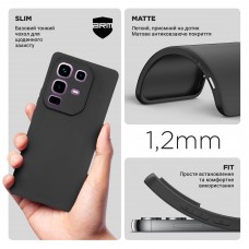 Чехол накладка TPU Armorstandart Matte Slim Fit для Infinix Note 50 Pro 4G Camera cover Black (ARM84733)