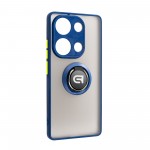 Чехол накладка ArmorStandart PC Frosted Matte Ring для Xiaomi Redmi Note 14S 4G Navy Blue (ARM85113)