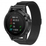 Ремешок Metal ArmorStandart Milanese Magnetic для Garmin 22 mm Black (ARM85718)