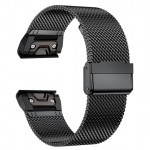 Ремешок Metal ArmorStandart Flat Milanese для Garmin 22 mm Black (ARM85726)