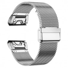 Ремешок Metal ArmorStandart Flat Milanese для Garmin 22 mm Silver (ARM85727)