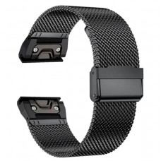 Ремешок Metal ArmorStandart Flat Milanese для Garmin 20 mm Black (ARM85728)