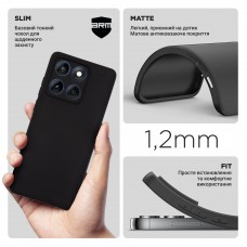 Чехол накладка TPU Armorstandart Matte Slim Fit для Motorola Edge 60 5G Camera cover Black (ARM85835)