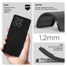 Чехол накладка TPU Armorstandart Matte Slim Fit для Motorola Edge 60 Pro 5G Camera cover Black (ARM85836)