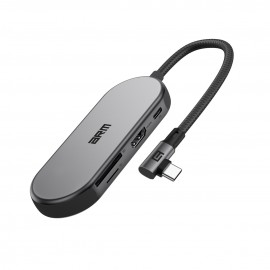 USB HUB ArmorStandart Angle Type-C-HDMI-RJ45-USB-SD 2USB Grey (ARM86022)