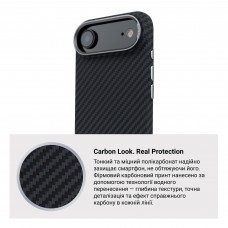 Чехол накладка ArmorStandart PC LikeCarbon2 MagCase для Apple iPhone 17 Air Carbon Black (ARM86260)