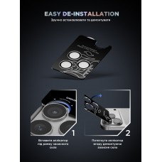 Защитное стекло для камеры ArmorStandart Supreme BI для iPhone 17 Pro/17 Pro Max Silver (ARM86438)