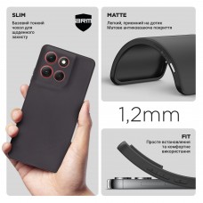 Чехол накладка TPU Armorstandart Matte Slim Fit для Motorola G86 5G Camera cover Black (ARM86602)