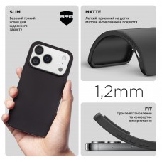Чехол накладка TPU Armorstandart Matte Slim Fit для Apple iPhone 17 Pro Black (ARM86745)