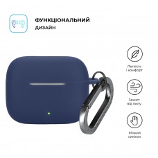 Чехол ArmorStandart TPU Hang для кейса наушников OPPO Enco Buds3 Pro Dark Blue (ARM86803)