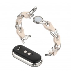 Ремешок Metal+PU ArmorStandart Chain Wristband для Xiaomi Smart Band 10/9/8 Beige (ARM86886)