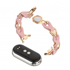 Ремешок Metal+PU ArmorStandart Chain Wristband для Xiaomi Smart Band 10/9/8 Pink (ARM86888)