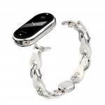 Ремешок Metal+PU ArmorStandart Chain Wristband для Xiaomi Smart Band 10/9/8 Silver (ARM86889)