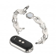 Ремешок Metal+PU ArmorStandart Chain Wristband для Xiaomi Smart Band 10/9/8 Silver (ARM86889)
