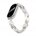 Ремешок Metal+PU ArmorStandart Chain Wristband для Xiaomi Smart Band 10/9/8 Silver (ARM86889)