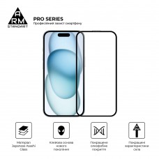 Защитное стекло ArmorStandart Pro для Apple iPhone 15 with mesh (ARM87023)