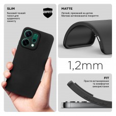 Чехол накладка TPU Armorstandart Matte Slim Fit для OPPO Reno14 5G Camera cover Black (ARM87160)
