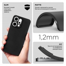 Чехол накладка TPU Armorstandart Matte Slim Fit для OPPO Reno14 Pro 5G Camera cover Black (ARM87161)