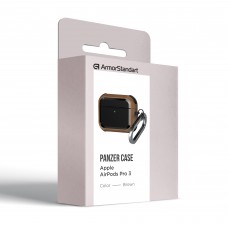 Чехол ArmorStandart TPU Panzer для кейса наушников Apple Airpods Pro 3 Brown (ARM88287)