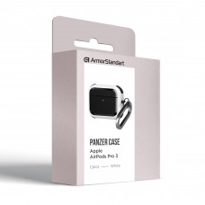 Чехол ArmorStandart TPU Panzer для кейса наушников Apple Airpods Pro 3 White (ARM88290)