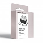 Чехол ArmorStandart TPU Silicone with straps для кейса наушников Apple Airpods Pro 3 Black (ARM88291)