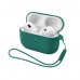 Чехол ArmorStandart TPU Silicone with straps для кейса наушников Apple Airpods Pro 3 Dark Green (ARM88293)