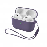Чехол ArmorStandart TPU Silicone with straps для кейса наушников Apple Airpods Pro 3 Dark Purple (ARM88294)
