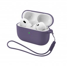 Чехол ArmorStandart TPU Silicone with straps для кейса наушников Apple Airpods Pro 3 Dark Purple (ARM88294)