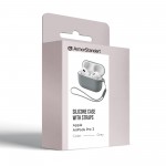 Чехол ArmorStandart TPU Silicone with straps для кейса наушников Apple Airpods Pro 3 Grey (ARM88295)