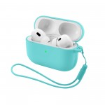 Чехол ArmorStandart TPU Silicone with straps для кейса наушников Apple Airpods Pro 3 Mint (ARM88296)