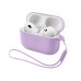 Чехол ArmorStandart TPU Silicone with straps для кейса наушников Apple Airpods Pro 3 Pink Purple (ARM88298)