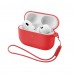 Чехол ArmorStandart TPU Silicone with straps для кейса наушников Apple Airpods Pro 3 Red (ARM88299)