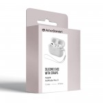 Чехол ArmorStandart TPU Silicone with straps для кейса наушников Apple Airpods Pro 3 White (ARM88301)