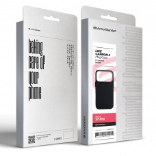 Чехол накладка ArmorStandart PC LikeCarbon2 MagCase для Apple iPhone 17 Pro Kevlar Black (ARM88378)