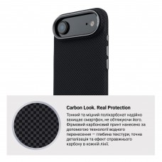 Чехол накладка ArmorStandart PC LikeCarbon2 MagCase для Apple iPhone 17 Air Kevlar Black (ARM88380)