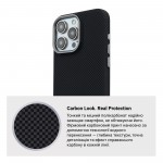 Чехол накладка ArmorStandart PC LikeCarbon2 MagCase для Apple iPhone 16 Pro Max Kevlar Black (ARM88382)