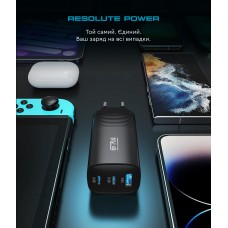 Сетевое зарядное устройство ArmorStandart Resolute Power ARP-721 PD 67W GaN 1.5A Black (ARM88384)