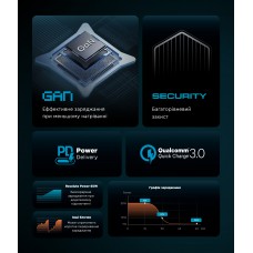 Сетевое зарядное устройство ArmorStandart Resolute Power ARP-721 PD 67W GaN 1.5A Black (ARM88384)