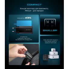 Сетевое зарядное устройство ArmorStandart Resolute Power ARP-721 PD 67W GaN 1.5A Black (ARM88384)