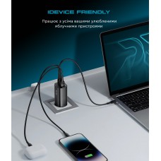 Сетевое зарядное устройство ArmorStandart Resolute Power ARP-721 PD 67W GaN 1.5A Black (ARM88384)