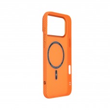 Чехол накладка ArmorStandart PC LikeCarbon2 MagCase для Apple iPhone 17 Pro Max Kevlar Orange (ARM88555)